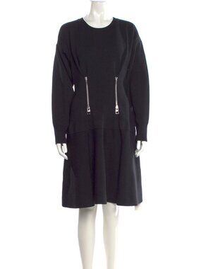 Alexander McQueen Fit-&-Flare Dress with Zippers